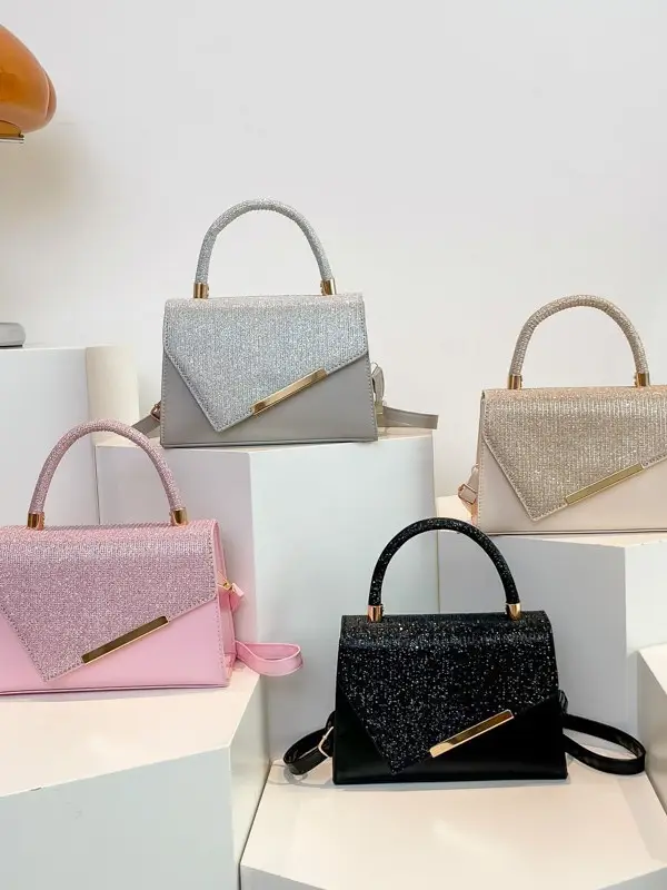 2026 Trendy Black Textured Shoulder Crossbody Bag - Image 9
