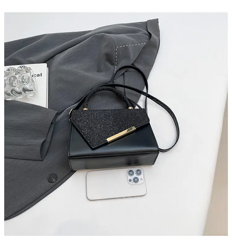 2026 Trendy Black Textured Shoulder Crossbody Bag — feature 17