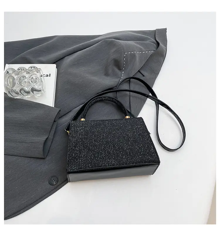 2026 Trendy Black Textured Shoulder Crossbody Bag — feature 18