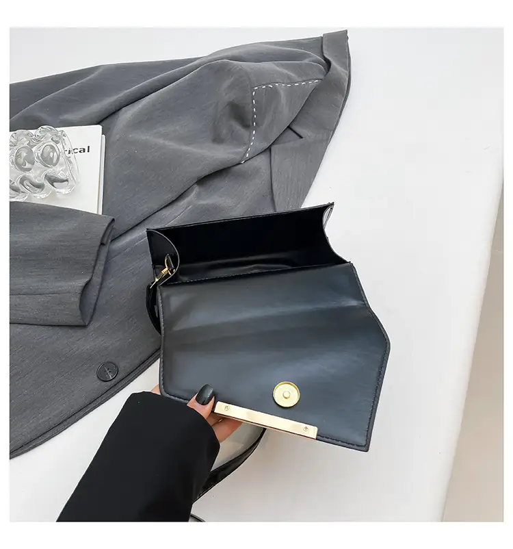 2026 Trendy Black Textured Shoulder Crossbody Bag — feature 19