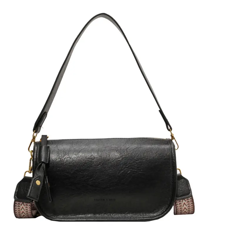2026 Retro Boston Bag Brown Leather Square Shoulder Crossbody - Image 3