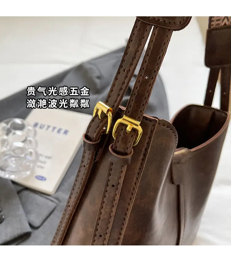 Women Crossbody Bag Brown Leather Textured 2026 Fashion — feature 15