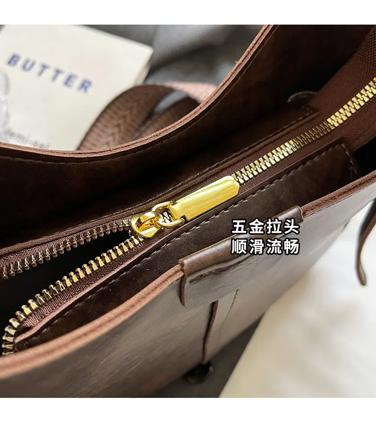 Women Crossbody Bag Brown Leather Textured 2026 Fashion — feature 16