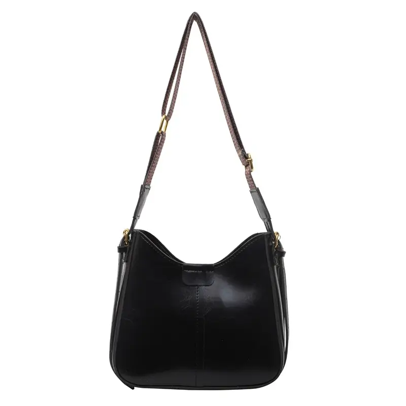 Women Crossbody Bag Brown Leather Textured 2026 Fashion - Image 2