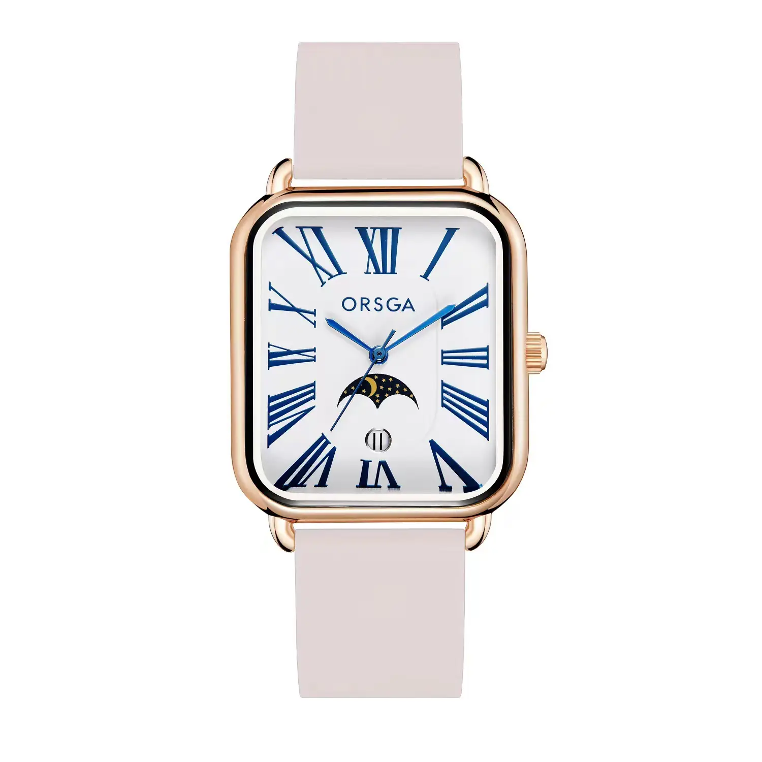 ORSGA Women's Square Roman Numeral Quartz Watch Brown Strap - Image 10