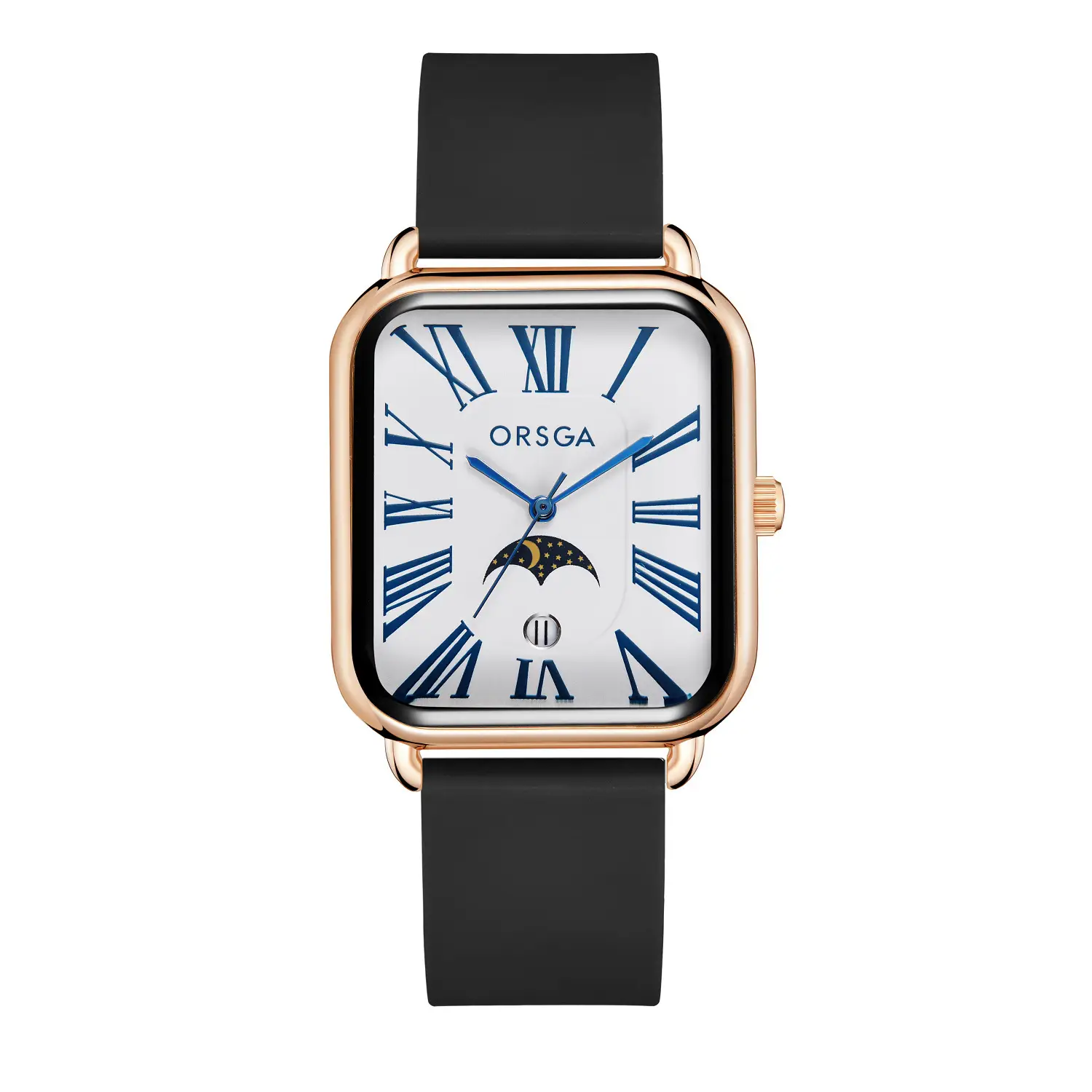 ORSGA Women's Square Roman Numeral Quartz Watch Brown Strap - Image 13