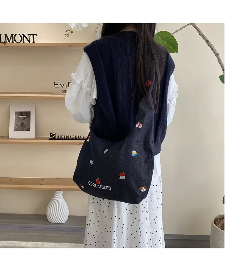 Japanese Embroidered Denim Crossbody Bag for Women — feature 18