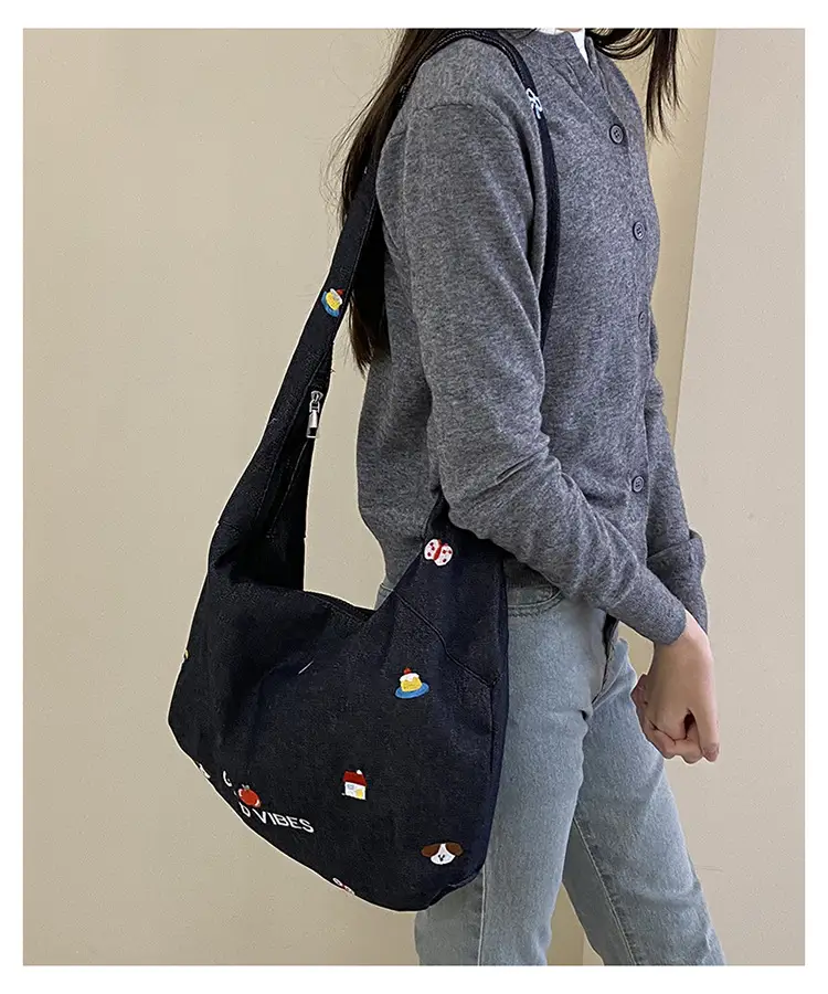 Japanese Embroidered Denim Crossbody Bag for Women — feature 20