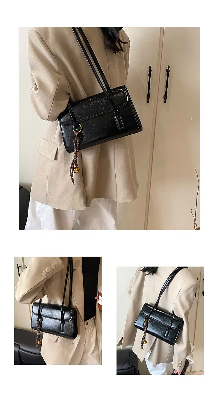 Women's Light Pink Shoulder Crossbody Bag with Gold Chain — feature 9