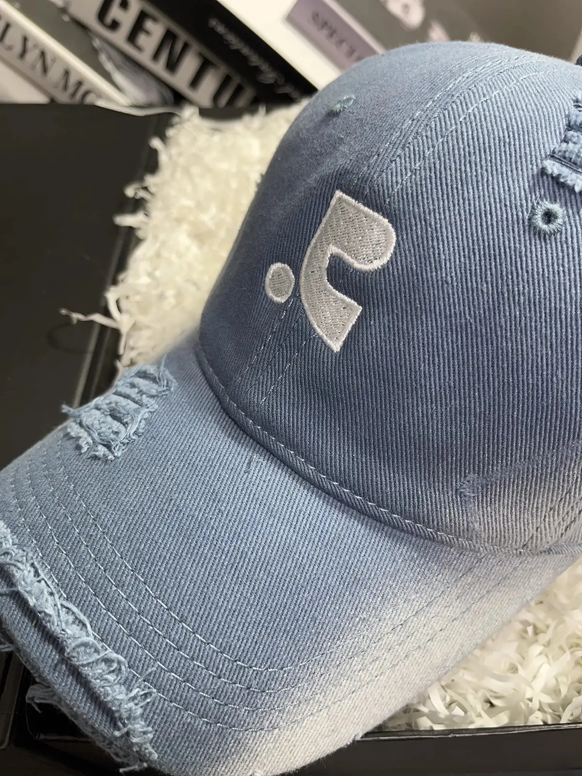 Blue Washed Baseball Cap for Men Women Couple — feature 22