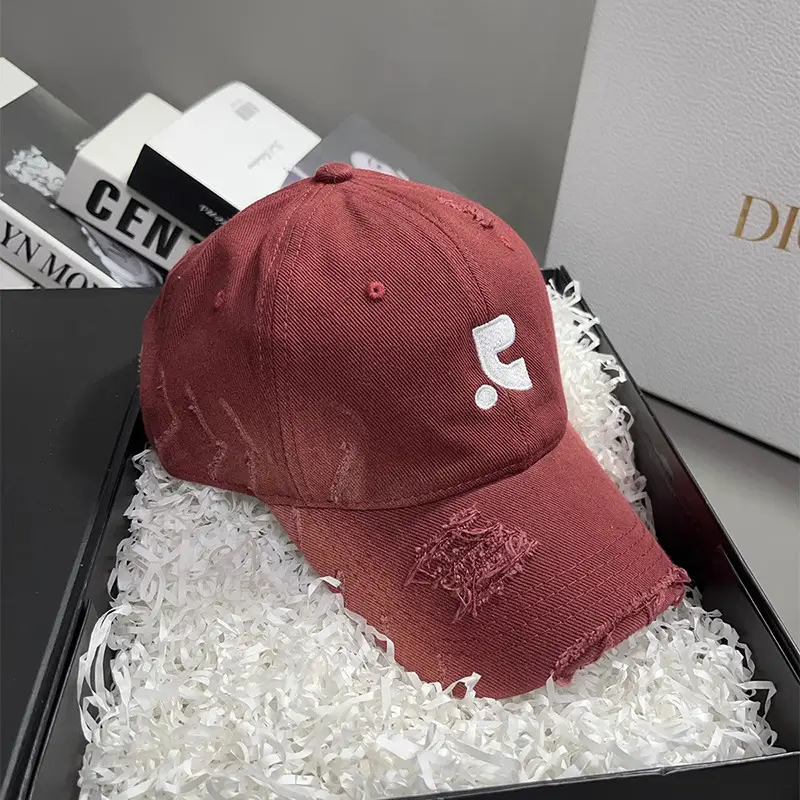 Blue Washed Baseball Cap for Men Women Couple - Image 3