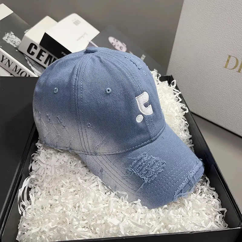 Blue Washed Baseball Cap for Men Women Couple - Image 5