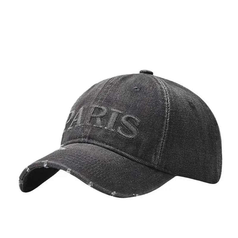 Vintage Wash Denim Baseball Cap Men Spring Summer Korean Style - Image 15