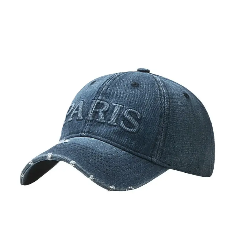 Vintage Wash Denim Baseball Cap Men Spring Summer Korean Style — feature 18