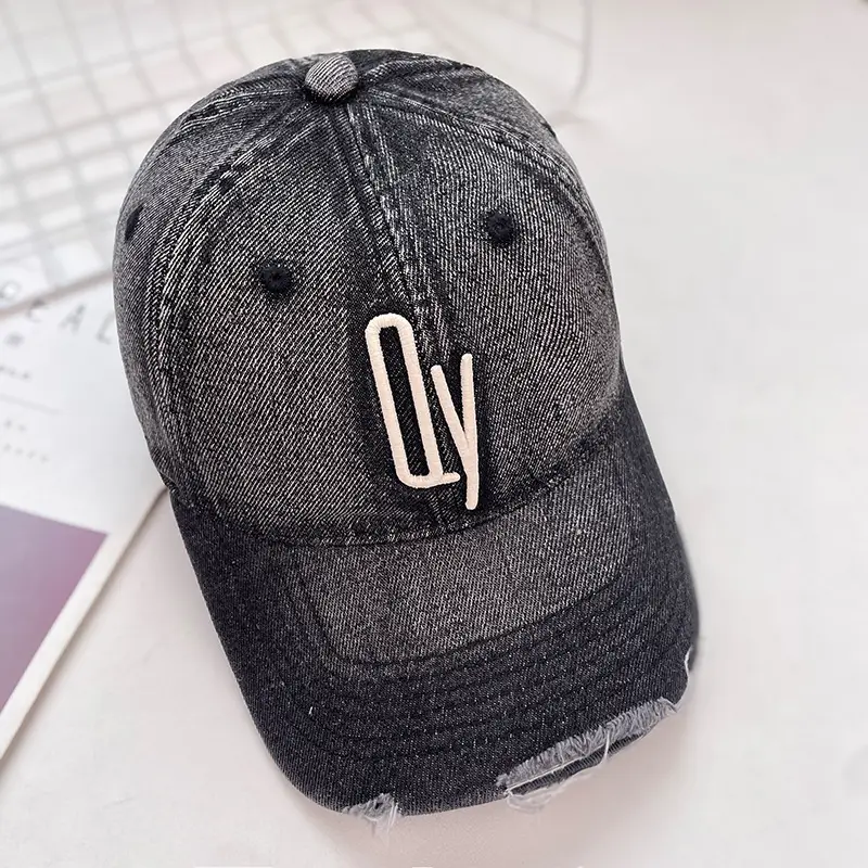 Vintage Wash Denim Baseball Cap Men Spring Summer Korean Style - Image 10