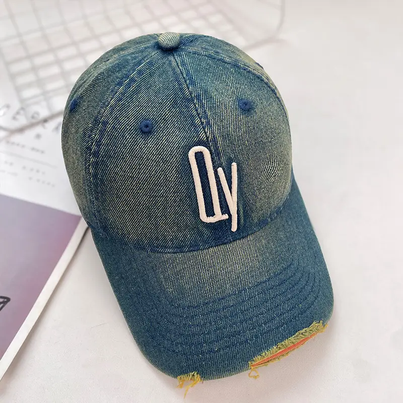 Vintage Wash Denim Baseball Cap Men Spring Summer Korean Style - Image 6