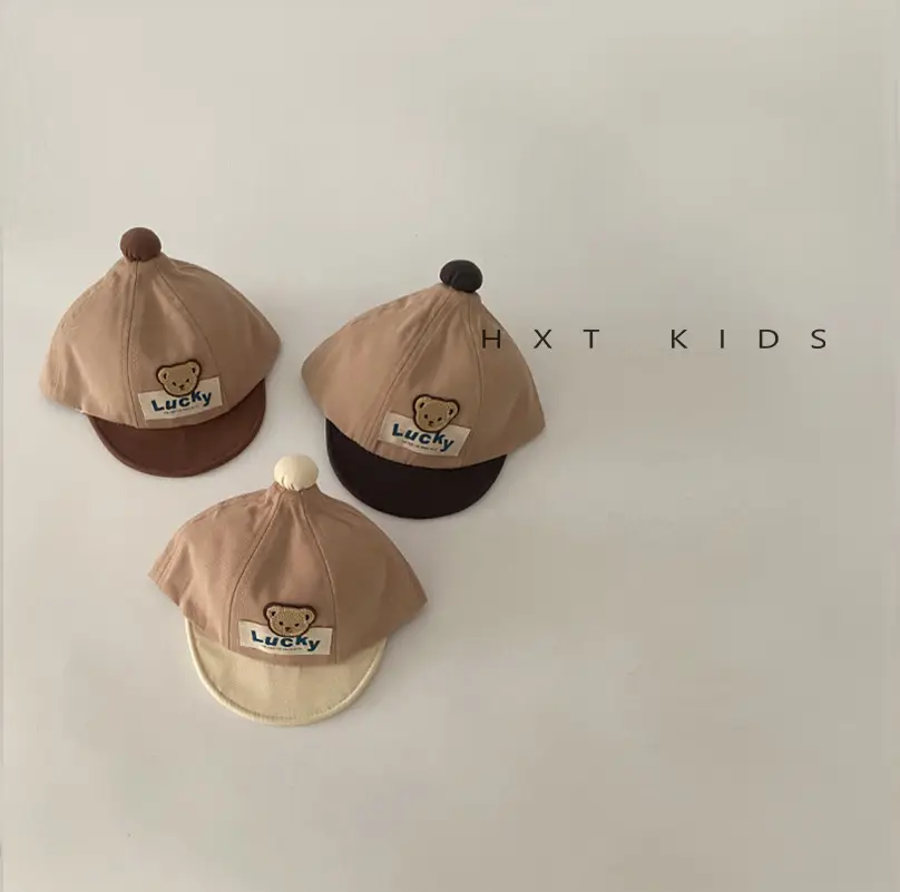 Baby Cap Spring Autumn Cute Bear Color Matching - Image 6