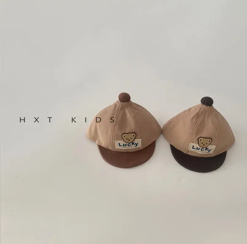 Baby Cap Spring Autumn Cute Bear Color Matching - Image 8