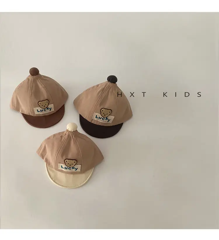Baby Cap Spring Autumn Cute Bear Color Matching — feature 2