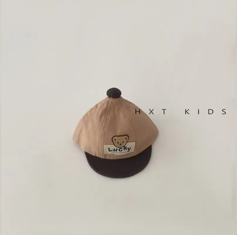 Baby Cap Spring Autumn Cute Bear Color Matching - Image 3