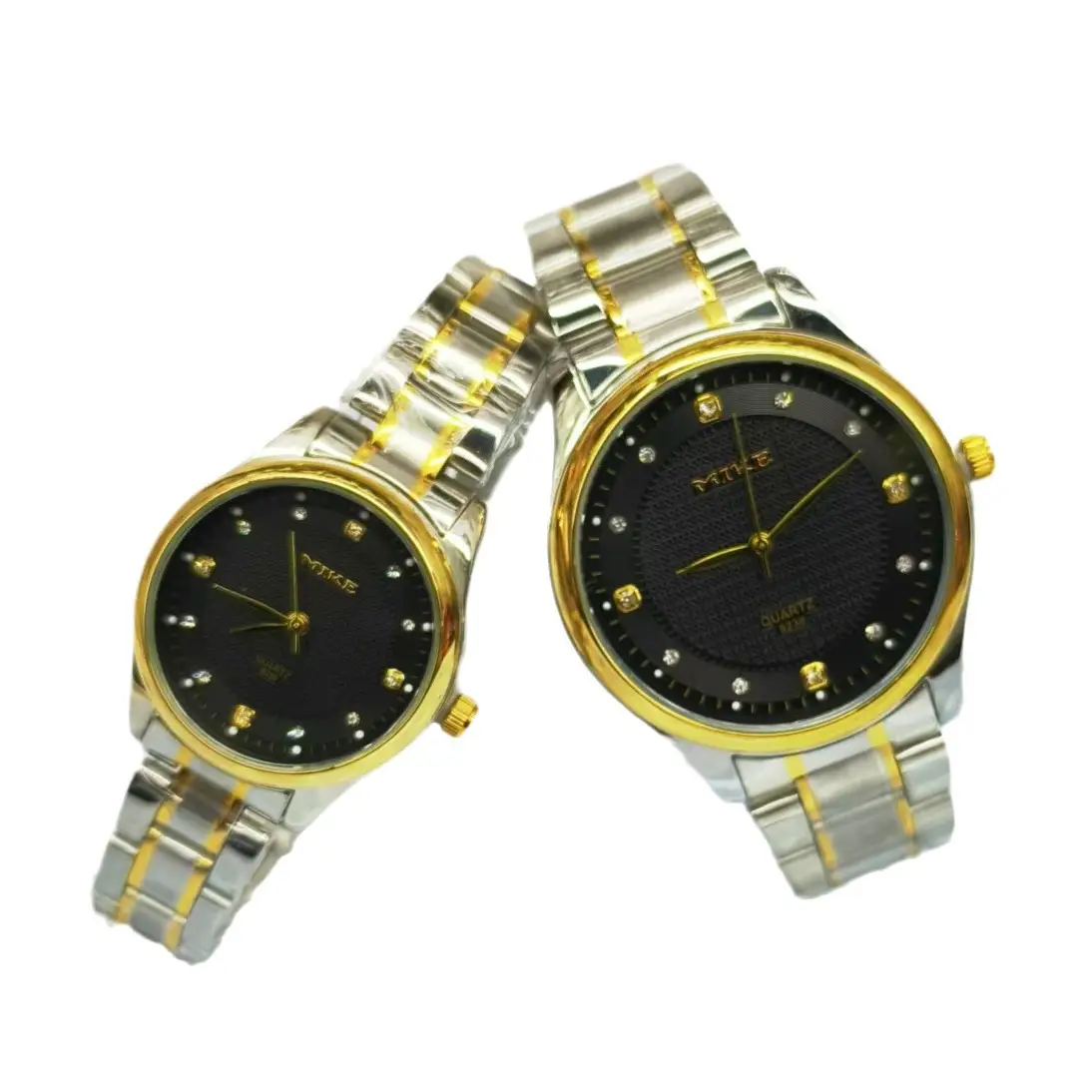 Couple Quartz Watches Gold Silver Strap Waterproof - Image 7