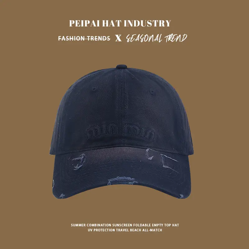 Gradient Retro Baseball Caps Women Spring Summer Sunscreen Hat - Image 4