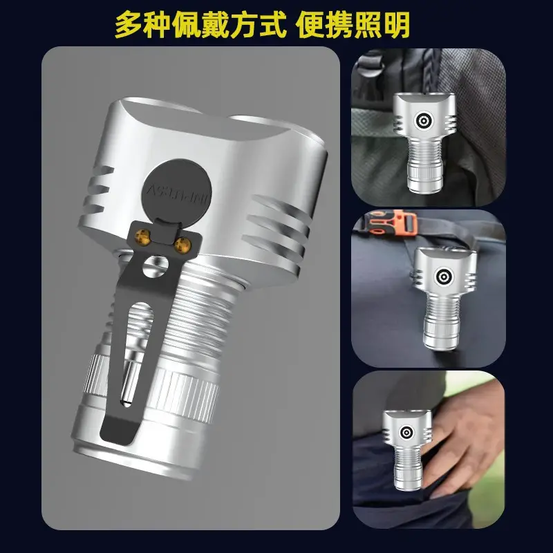 Portable LED Flashlight with Six Wicks for Outdoor Use