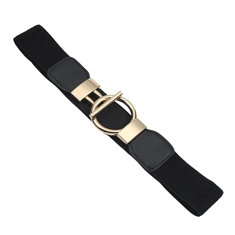 Women's Gold T-Bar Belt with Elastic Strap — feature 38