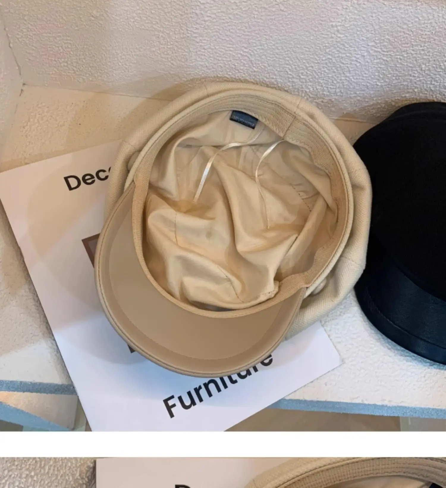 Women Wool Hat Black Octagonal Winter Face Slimming — feature 18