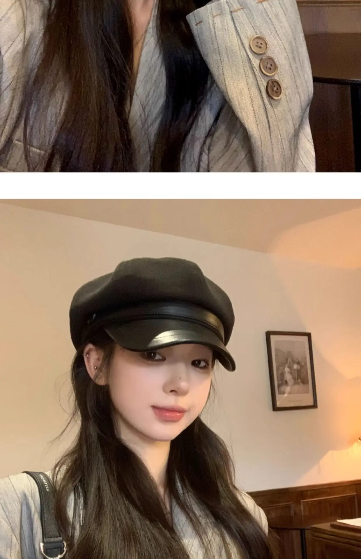 Women Wool Hat Black Octagonal Winter Face Slimming — feature 7