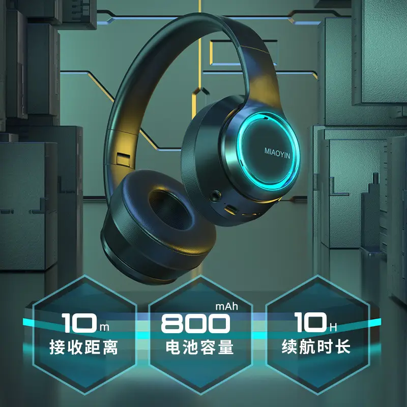 Wireless Bluetooth Headset Red White Gaming Subwoofer - Image 6
