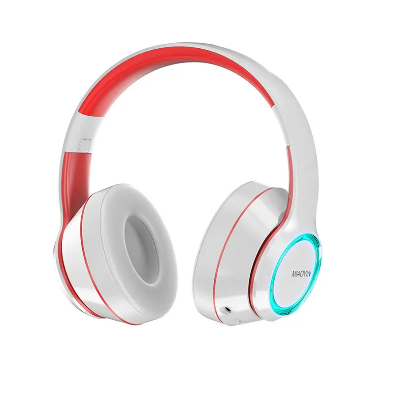 Wireless Bluetooth Headset Red White Gaming Subwoofer - Image 9
