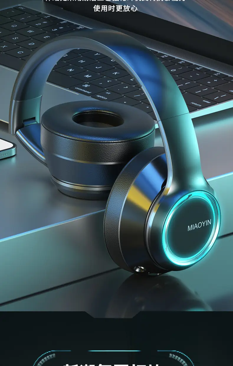 Wireless Bluetooth Headset Red White Gaming Subwoofer β feature 14