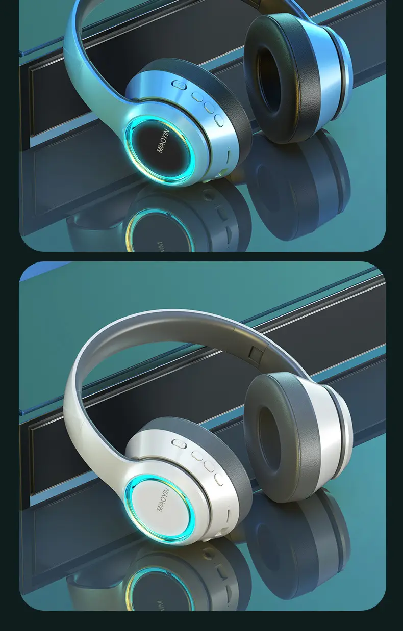Wireless Bluetooth Headset Red White Gaming Subwoofer β feature 19