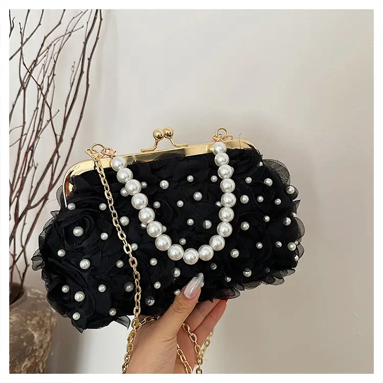 Evening Bags 2025 Cross-Border New Fashion Flower Bridage Bag Chain Single Shoulder Crosbody Handbag for Women — feature 20