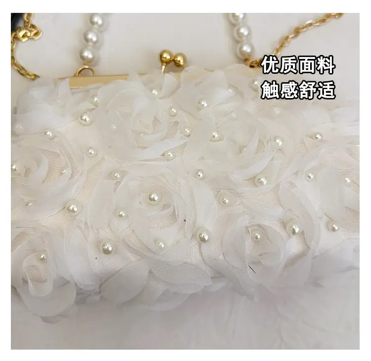 Evening Bags 2025 Cross-Border New Fashion Flower Bridage Bag Chain Single Shoulder Crosbody Handbag for Women — feature 7