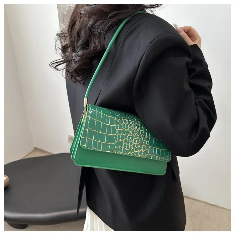 Black Croc Leather Handbag for Women — feature 10