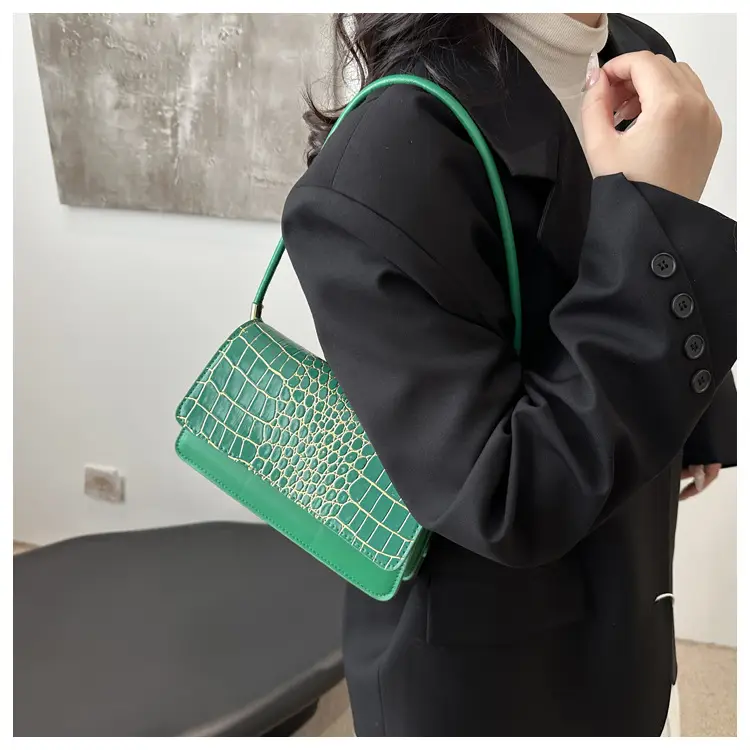 Black Croc Leather Handbag for Women — feature 11