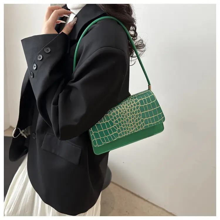 Black Croc Leather Handbag for Women — feature 12