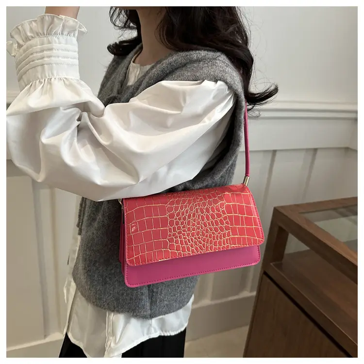 Black Croc Leather Handbag for Women — feature 13