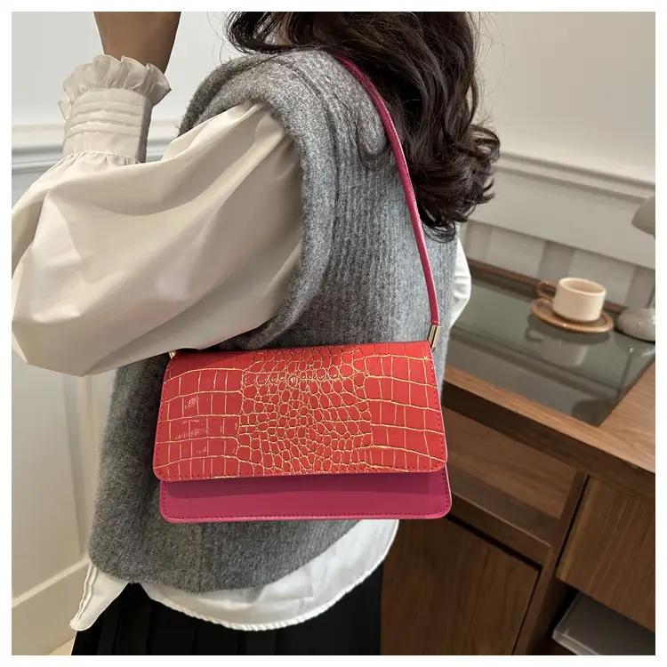 Black Croc Leather Handbag for Women — feature 14