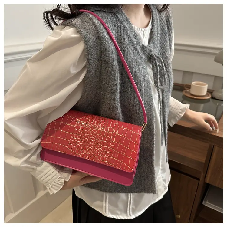 Black Croc Leather Handbag for Women — feature 15