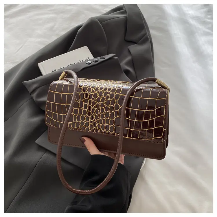 Black Croc Leather Handbag for Women — feature 25