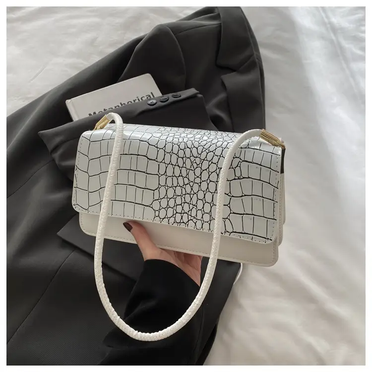 Black Croc Leather Handbag for Women — feature 26