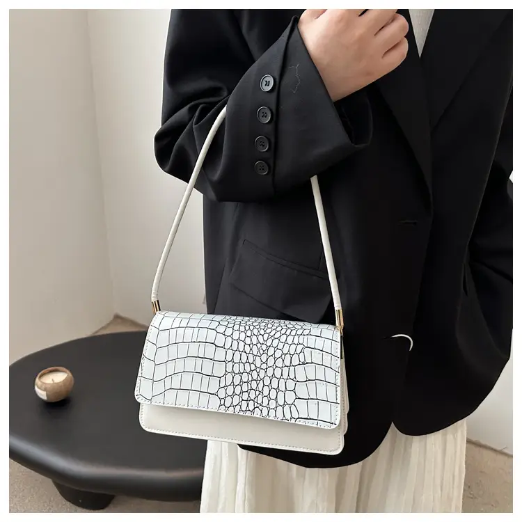 Black Croc Leather Handbag for Women — feature 7