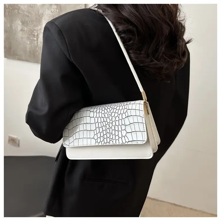 Black Croc Leather Handbag for Women — feature 8