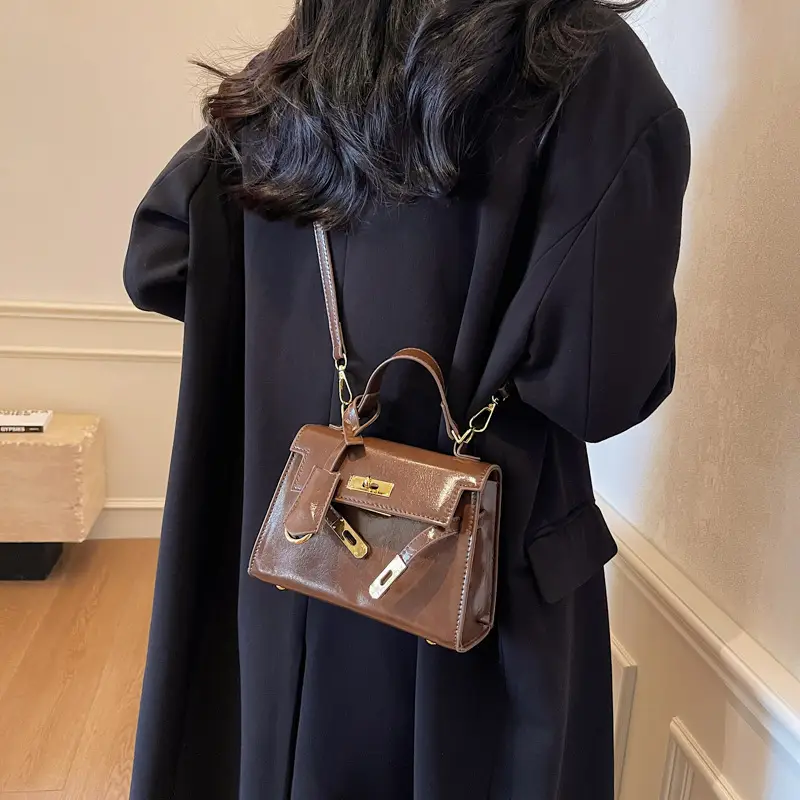 Black Vintage Kelly Handbag Women 2025 - Image 3