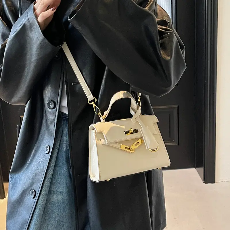Black Vintage Kelly Handbag Women 2025 - Image 5
