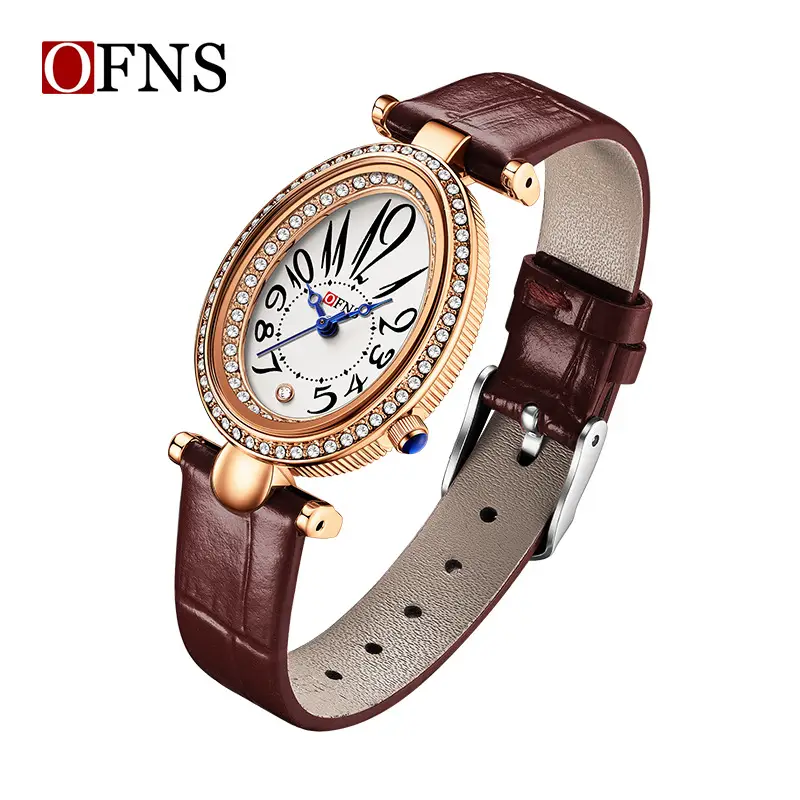 O'Fani's Quartz Watch with Rose Gold Dial and Water Resistant Belt Watch