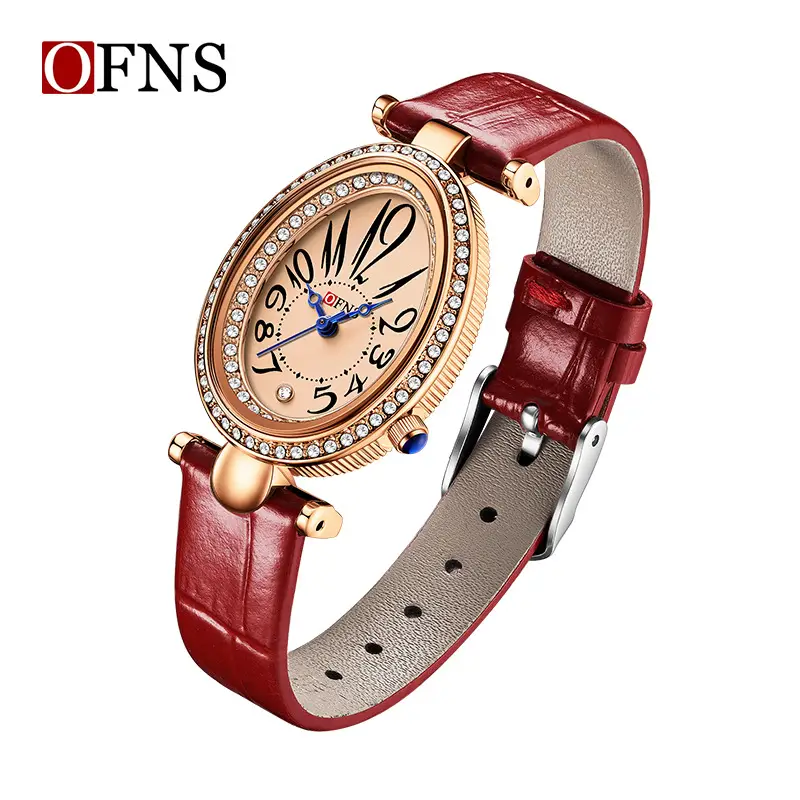 O'Fani's Quartz Watch with Rose Gold Dial and Water Resistant Belt Watch